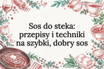 Dekoracyjna karta tytułowa dotycząca sosu do steka