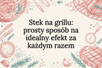 Dekoracyjna ilustracja tytułowa steka z grilla